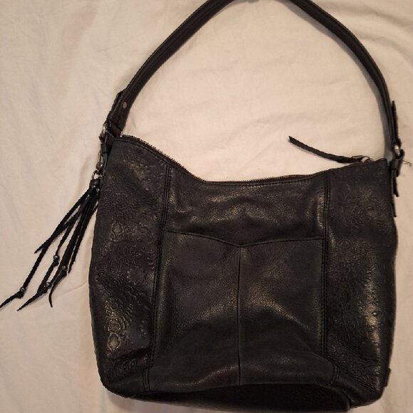 Black Satchel Purse with Boho fringes - Picture 1 of 1
